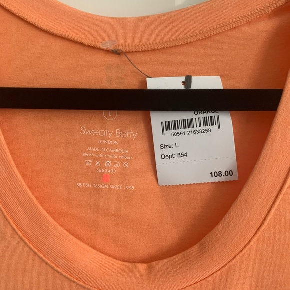 Sweaty Betty Gary Sleeveless Romper - Size L - Tangerine Orange - NWT - Picture 8 of 8